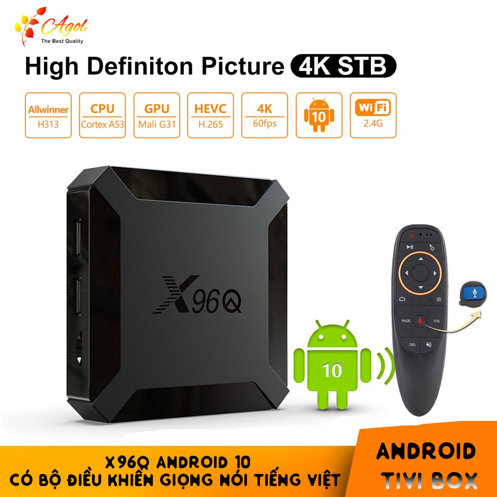 Android tivi X96Q có điều khiển giọng nói cử chỉ tay người dùng hỗ trợ tìm kiếm bằng tiếng việt Android 10 cài sẵn chương trình tivi truyền hình cáp, Phim HD miễn phí vĩnh viễn