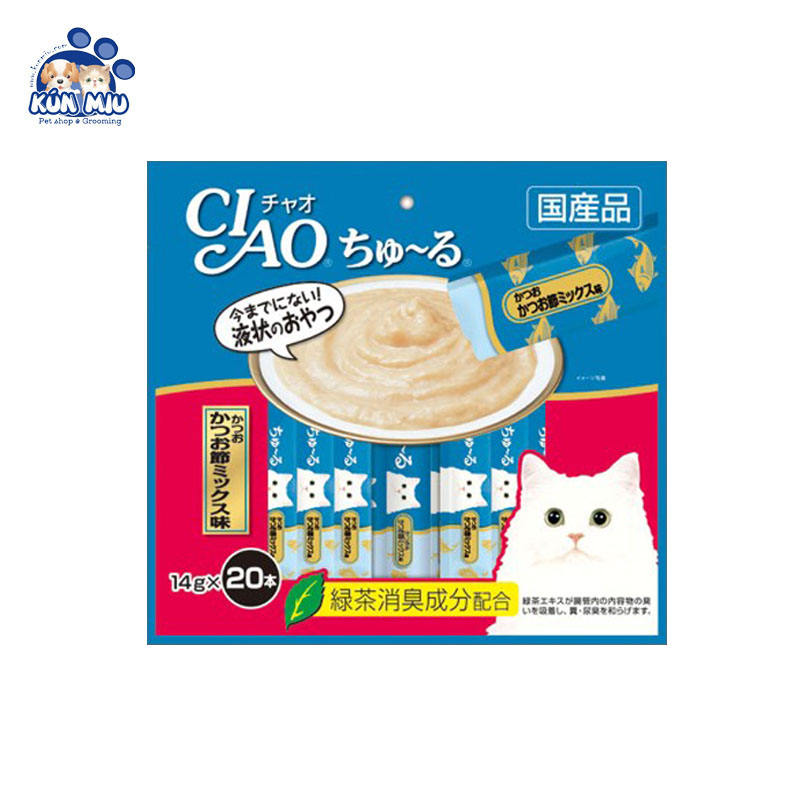 Súp thưởng cho mèo Ciao Churu gói 20 thanh-Hàng chính hãng Nhật Bản