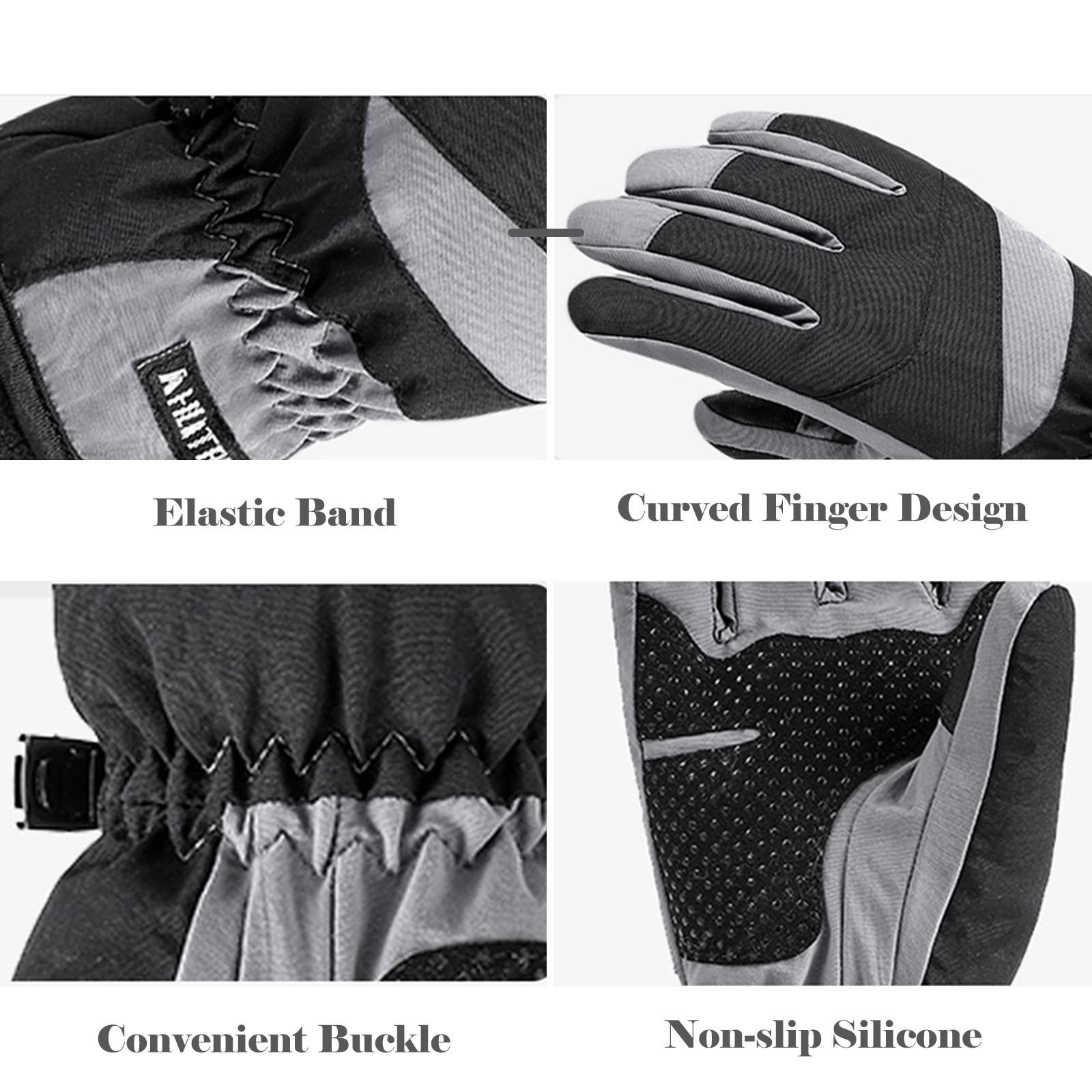 Găng Tay Mùa Đông Unisex Nam Nữ Giữ Ấm Chống Thấm Nước Sử Dụng Màn Hình Cảm Ứng Dễ Dàng