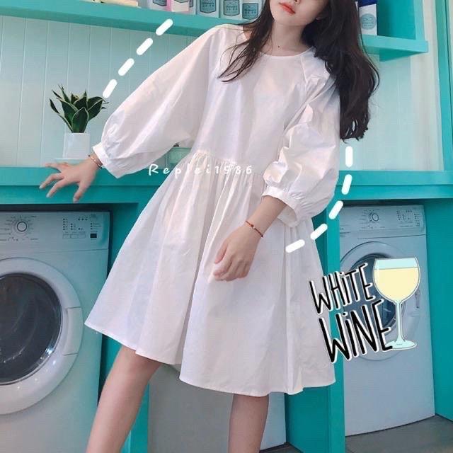 Váy Đầm Babydoll Dễ Thương Freesize Siêu Đáng Yêu 2 Màu