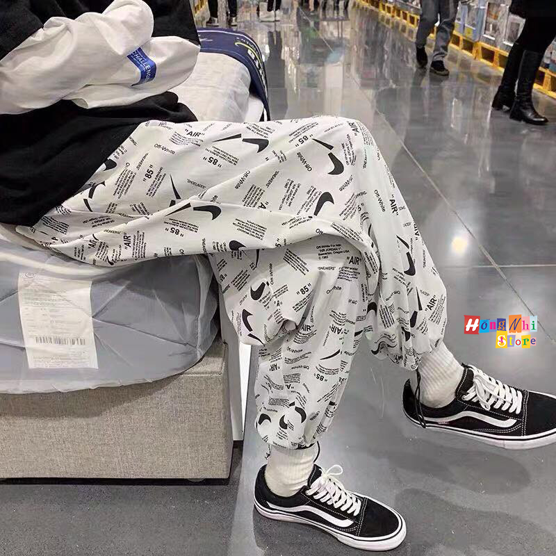 Quần Jogger 3D Ulzzang Unisex Jogger Hoạt Hình Dây Rút Lai Ống Rộng V2 - MM