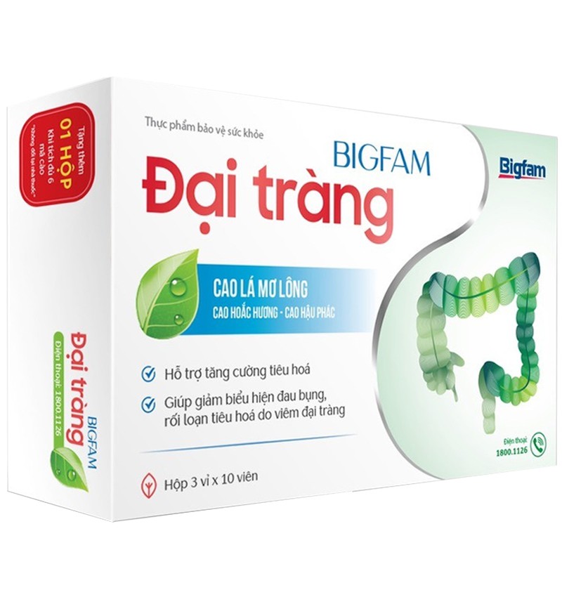 Đại tràng Bigfam hỗ trợ tăng cường tiêu hóa
