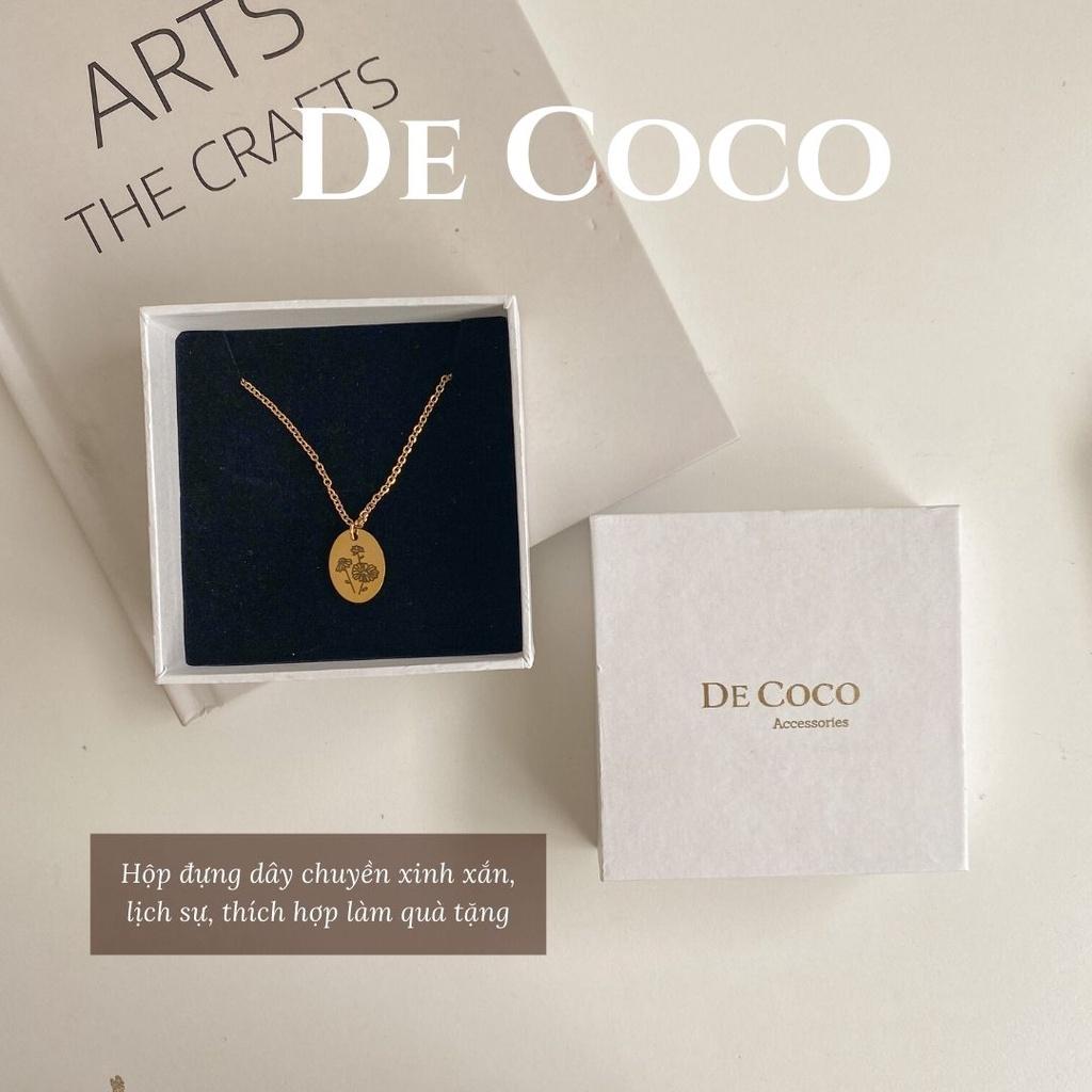 Vòng cổ titan sinh nhật, vòng cổ hoa làm quà tặng, Birthday Necklace De Coco