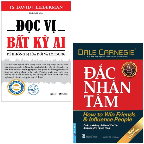 Combo Sách Đọc Vị Bất Kỳ Ai  Đắc Nhân Tâm Bộ 2 Cuốn Tái Bản