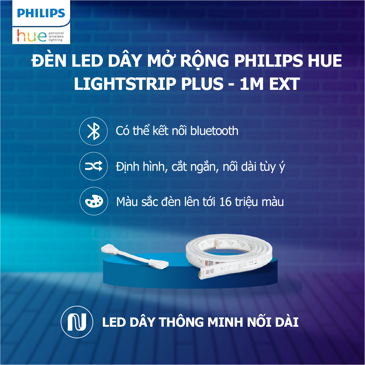 Đèn LED dây mở rộng Philips Hue Lightstrip Plus - 1m ext