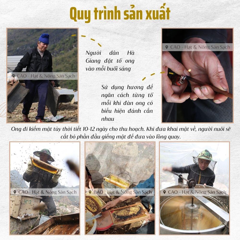 Mật ong hoa bạc hà CAO Food từ Hà Giang - cam kết mật ong nguyên chất nguyên vị 100%