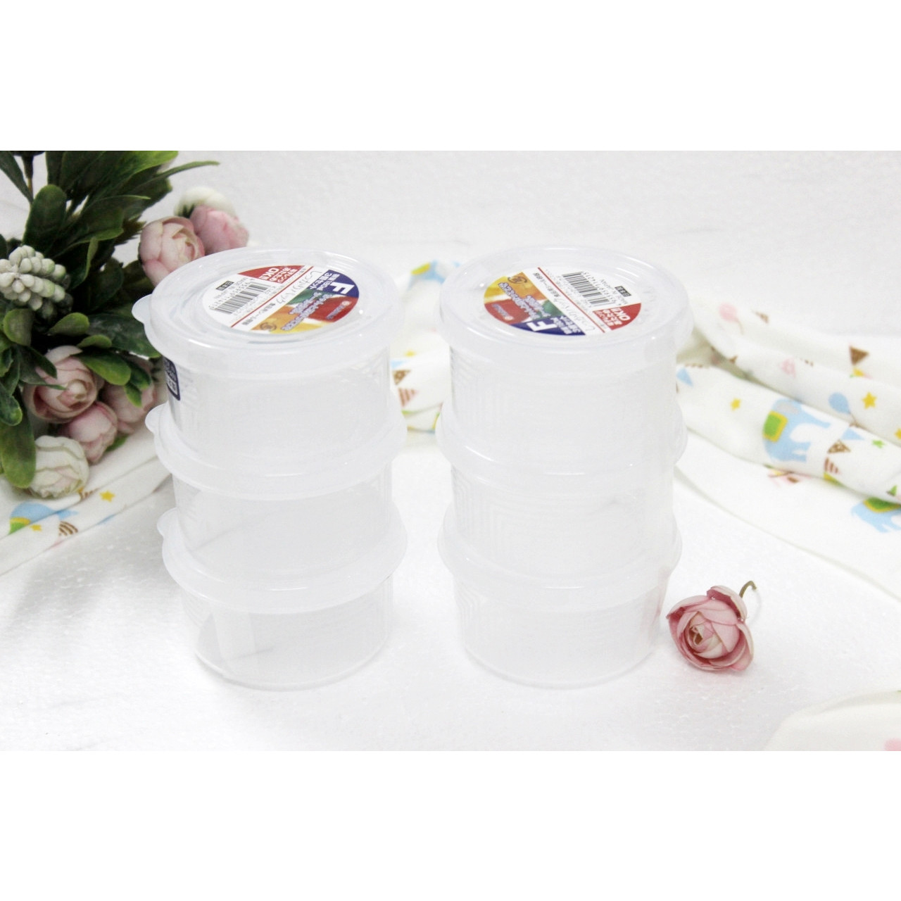Bộ 3 hộp đựng thực phẩm trong suốt từ nhựa PP cao cấp 800mL - Hàng Nhật nội địa