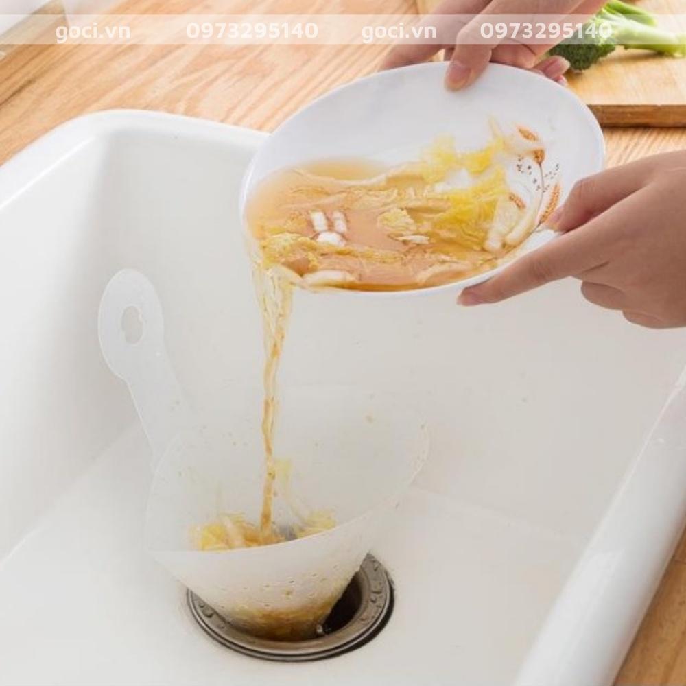 Khay lọc rác bồn rửa bát chén thông minh giỏ lọc rác ráo nước nhà bếp đa năng