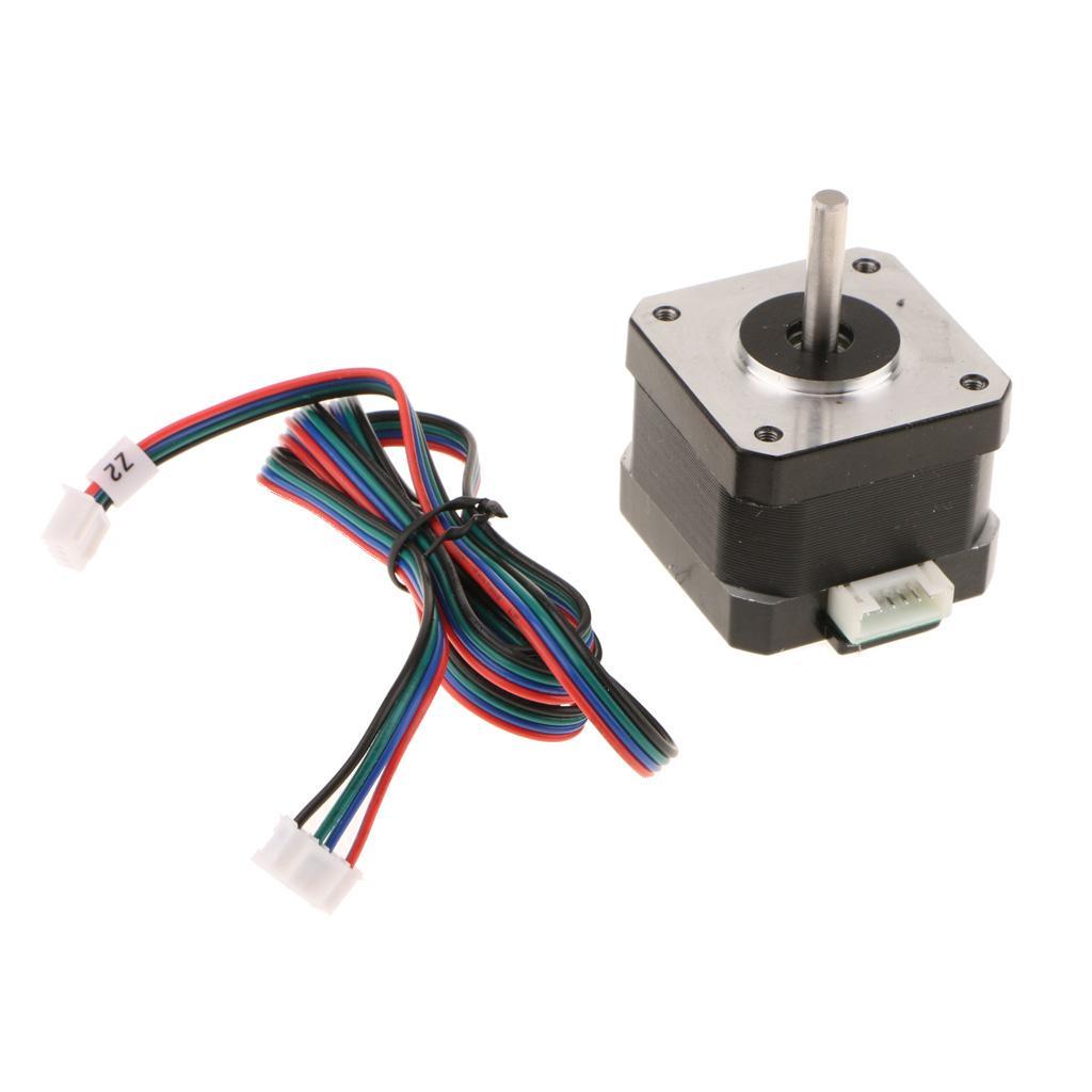 4- Nema17 Stepper Motor 40mm + Extruder Heat Sink Block for 3D Printers