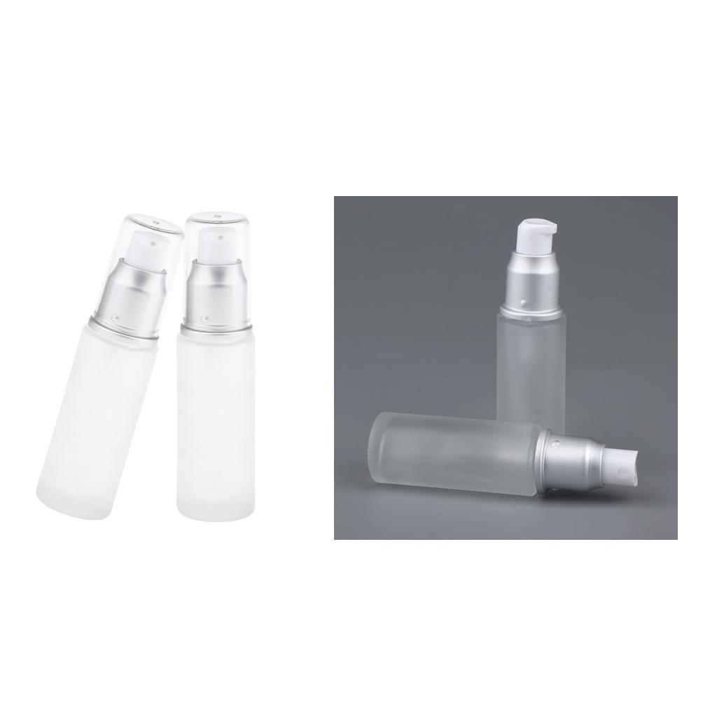 4Pcs Travel Empty Lotion Glass Bottle Cosmetics Storage Containers Dispenser