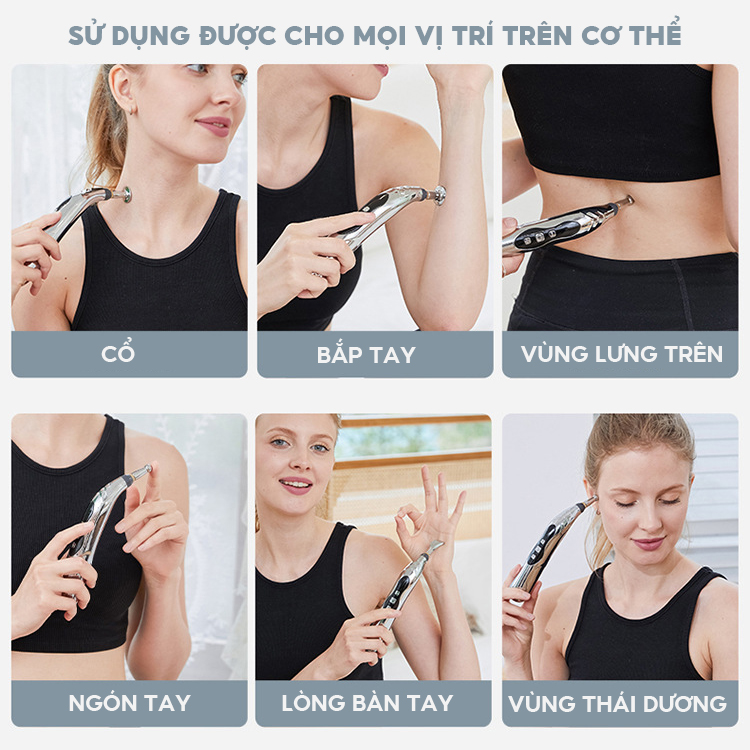 Bút Massage Huyệt Đạo Xung Điện Lưu Thông Mạch Máu Tăng Tuần Hoàn Cơ Thể