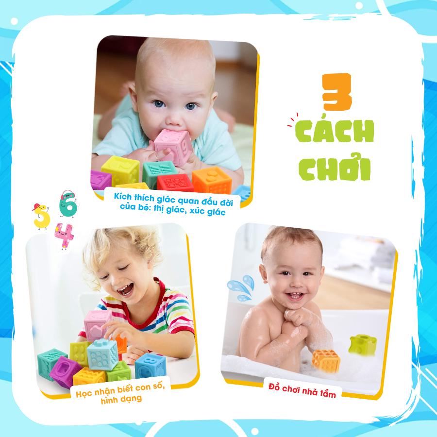 Đồ Chơi PEEK A BOO Hình Khối Nhựa Mềm Cho Bé-16 Chi Tiết PAB025