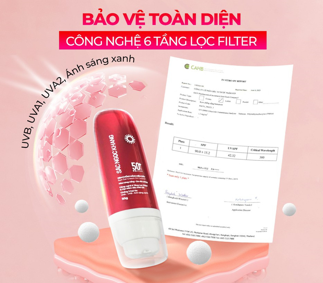 [Mới] Kem Chống Nắng Kiềm Dầu SẮC NGỌC KHANG 50g - bảo vệ toàn diện, kiểm soát bóng dầu hiệu quả