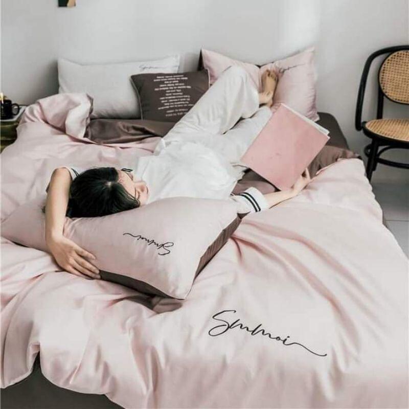 Bộ chăn ga gối lụa sumoi 60s cao cấp