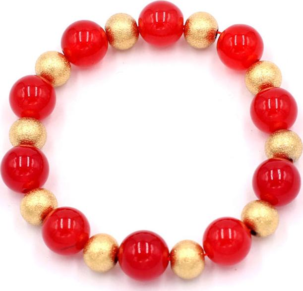 Chuỗi đeo tay - đá thạch anh đỏ 10 ly VTAOHVT1 - hợp mệnh Hỏa, mệnh Thổ