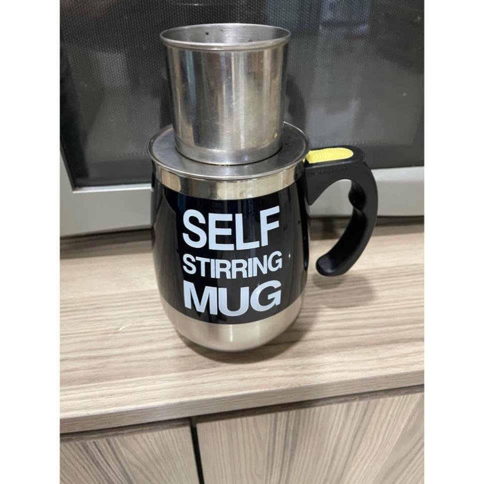Ly/cốc tự khuấy giữ nhiệt lớn 450ml – Chính hang Auto Magnetic Mug – Khuấy café, thức uống văn phòng