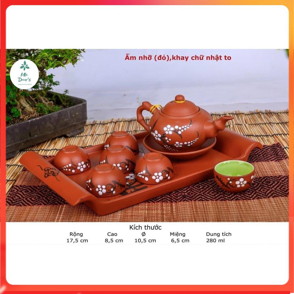 Ấm chén tử sa, ấm tử sa gốm sứ giá rẻ 280ml mã 09