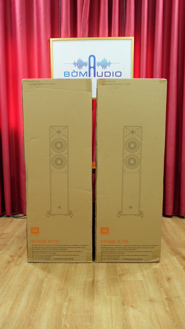 JBL STAGE A170 | Loa Đứng Sàn Xem Phim Nghe Nhạc Cực Chất Như Ngồi Đầu Show Diễn | Treb Nhôm Sáng 25mm - Mid/Bass Polycellulose 14cm - Cầu Loa Kép Đánh Bi-Wire _ Bi-Am Tuỳ Thích - Công Suất Khủng 200W - Độ Nhạy Cao 89dB | Hàng Chính Hãng _ Mới 100%