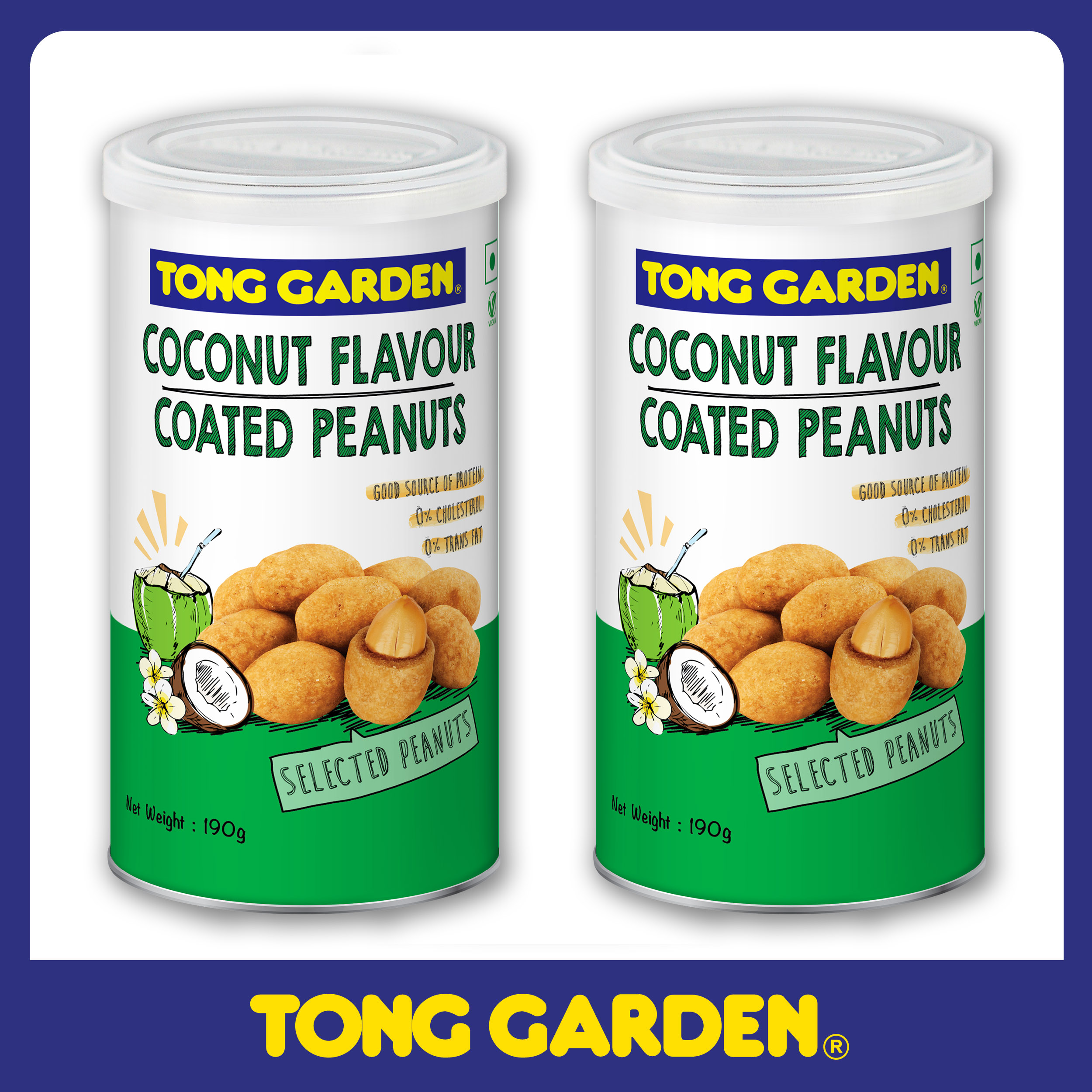 ĐẬU PHỘNG DA CÁ SỮA DỪA TONG GARDEN LON 190G