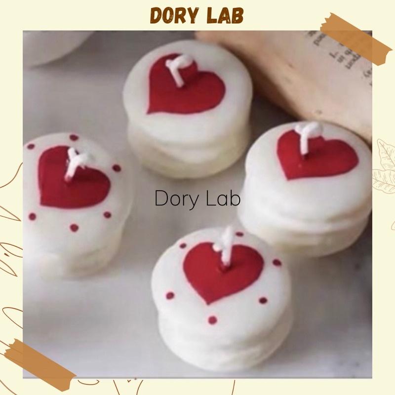 Nến Thơm Bánh Macaron Trái Tim Quà Tặng Valentine Ý Nghĩa - Dory Lab