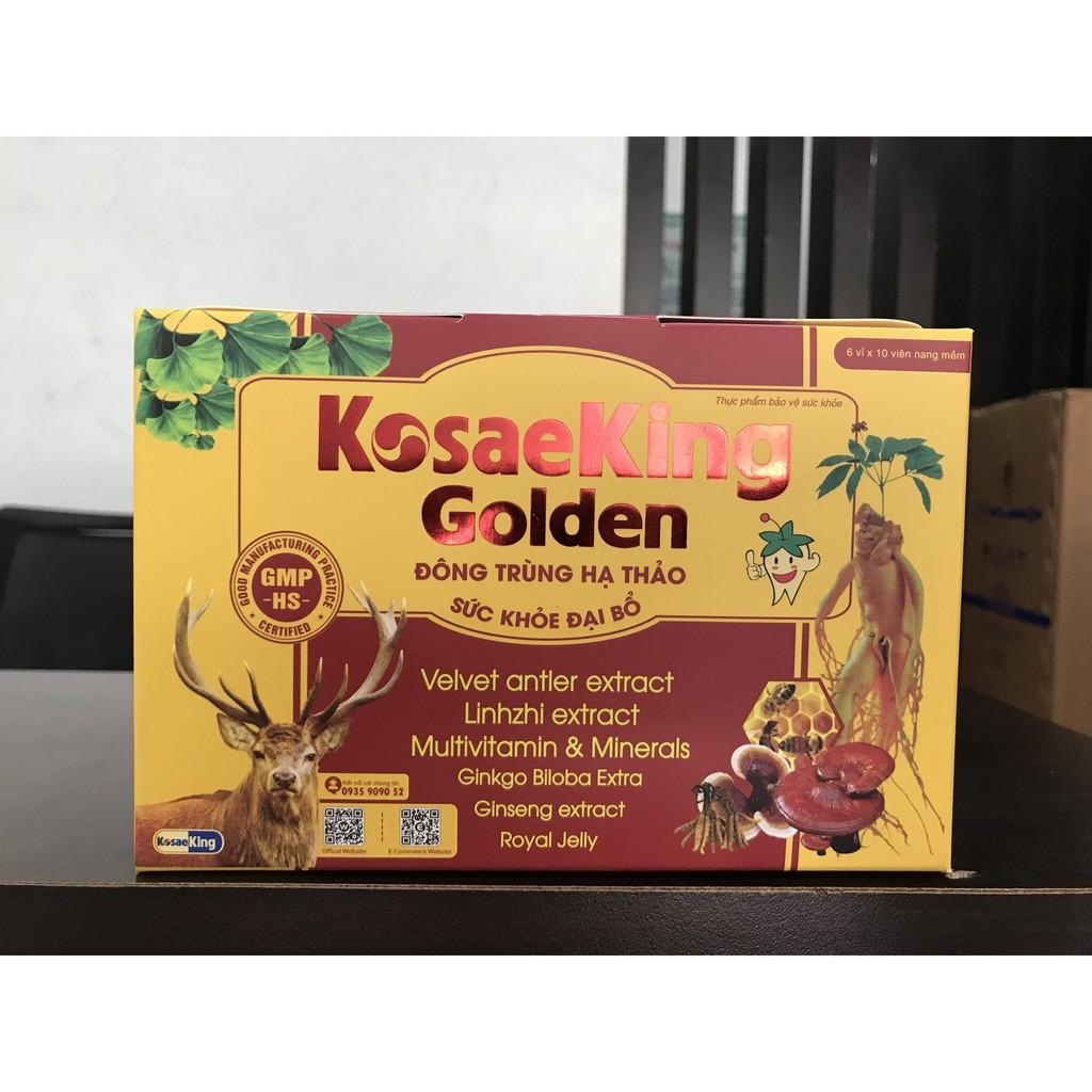 TPBVSK Đông trùng hạ thảo Kosaeking Golden hộp cứng 60 viên Combo 4 tặng 1