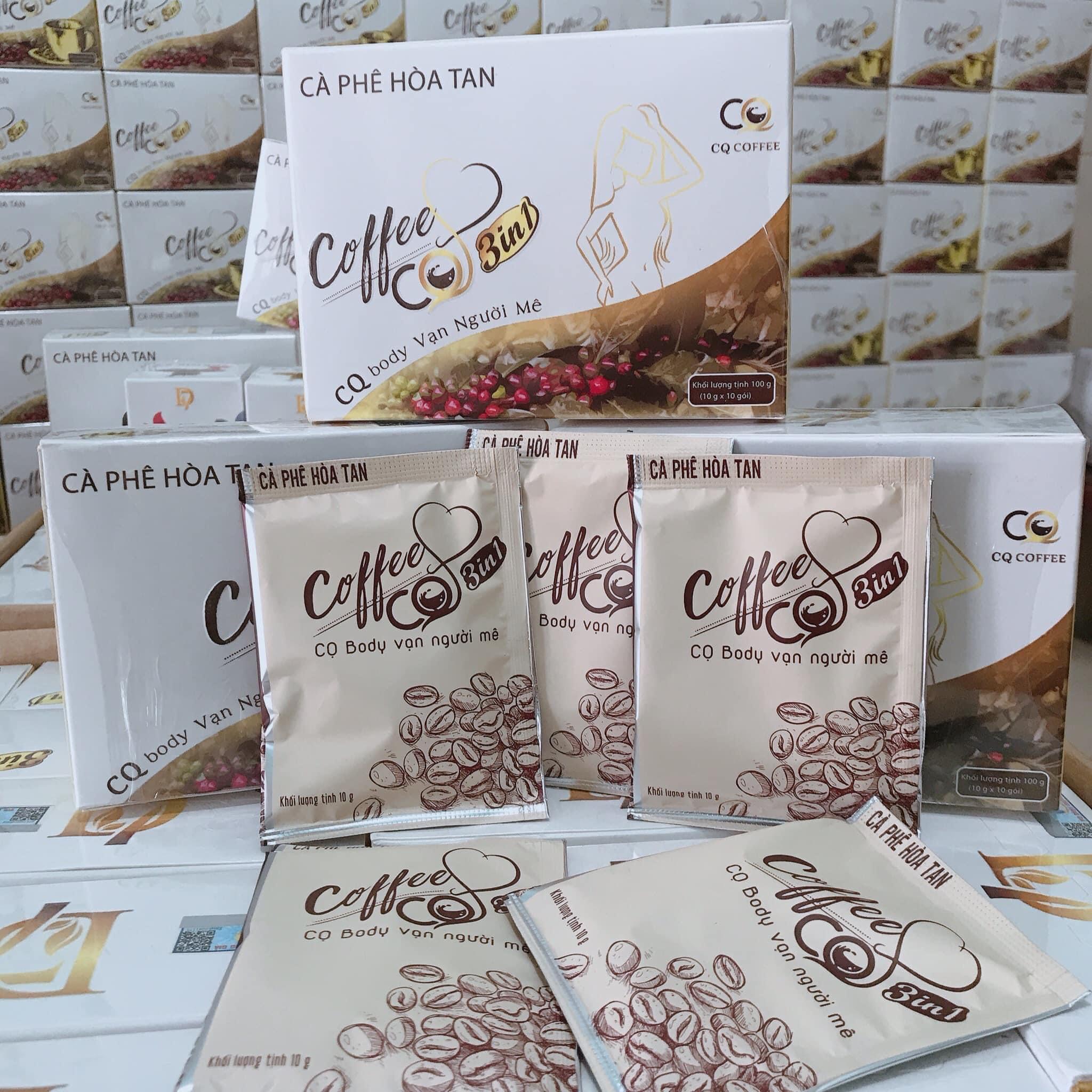 Combo 10 hộp CAFE HÒA TAN CQ COFFEE 3IN1 Thái Lan