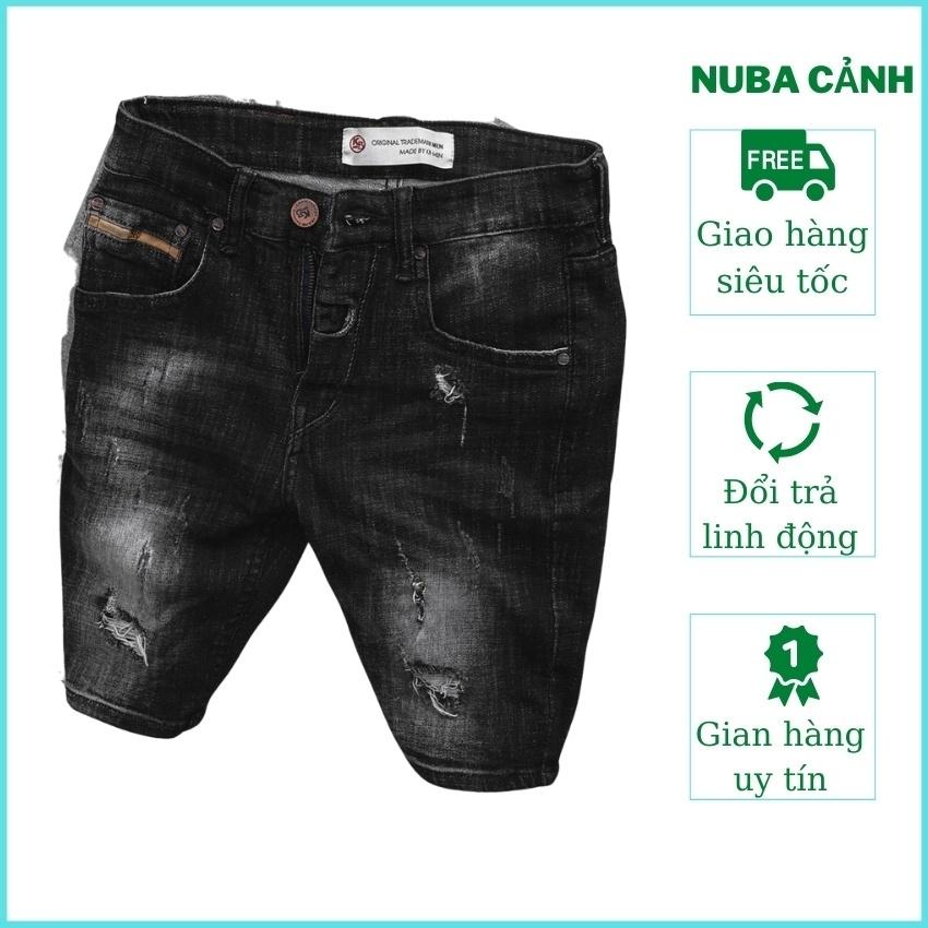 Quần short jean nam chất bò cá tính trẻ trung,nuba 217