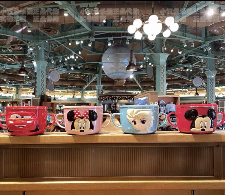 Tô inox giữ nhiệt quai cầm hình Elsa - Cars - Minnie cho trẻ em ăn uống