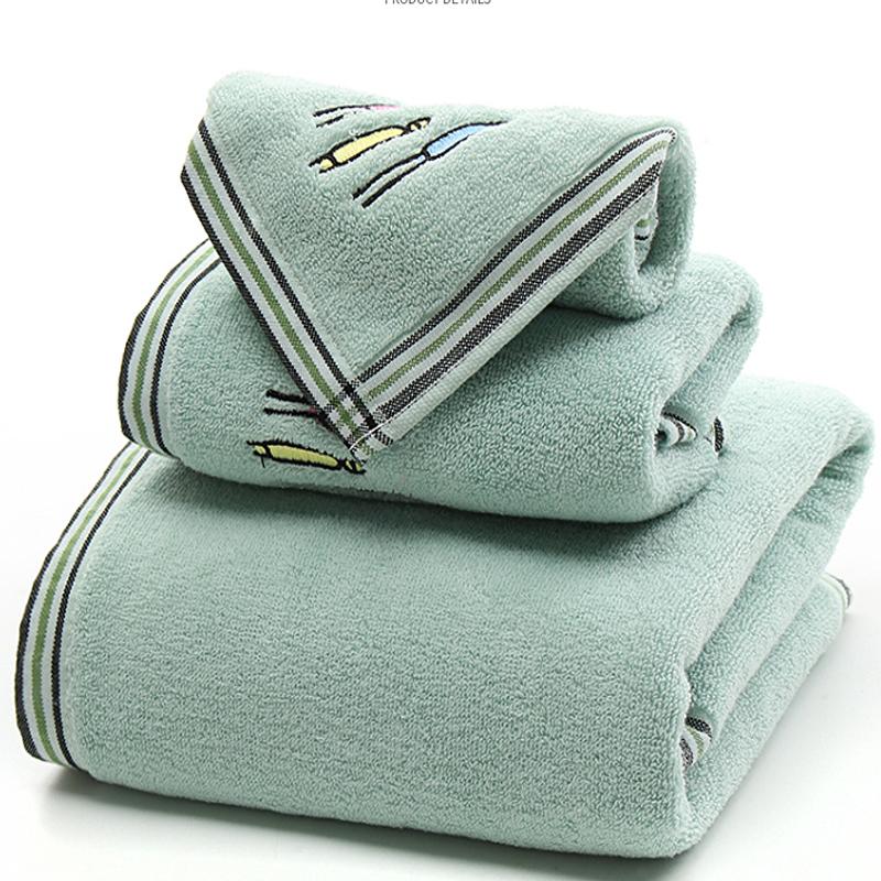 Combo 3 Khăn tắm dày 2 khăn 34 x 75 + 1 khăn 70 x 140 cm cotton 0205