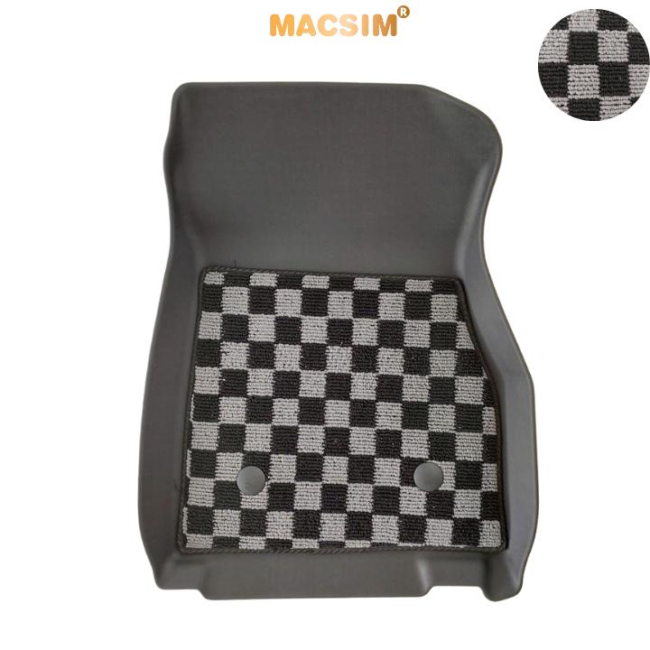 Thảm Lót Sàn 2 Lớp TPE Macsim Nissan Almera 2021+ Chuẩn Form, Bền, Không Mùi ( dệt thô caro 2 lớp sd3 ct)
