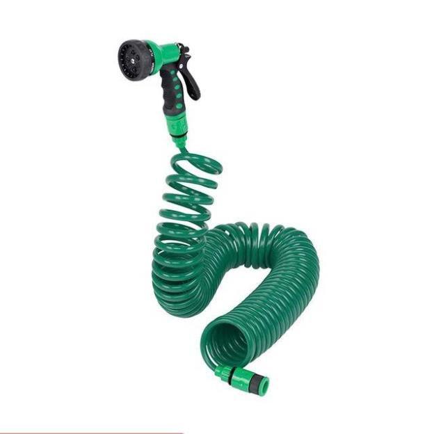 Bộ vòi tưới cây, rửa xe co xoắn gọn gàng,tiện lợi 7.5 mét ,15 mét vòi tưới 7 kiểu phun tưới 206791