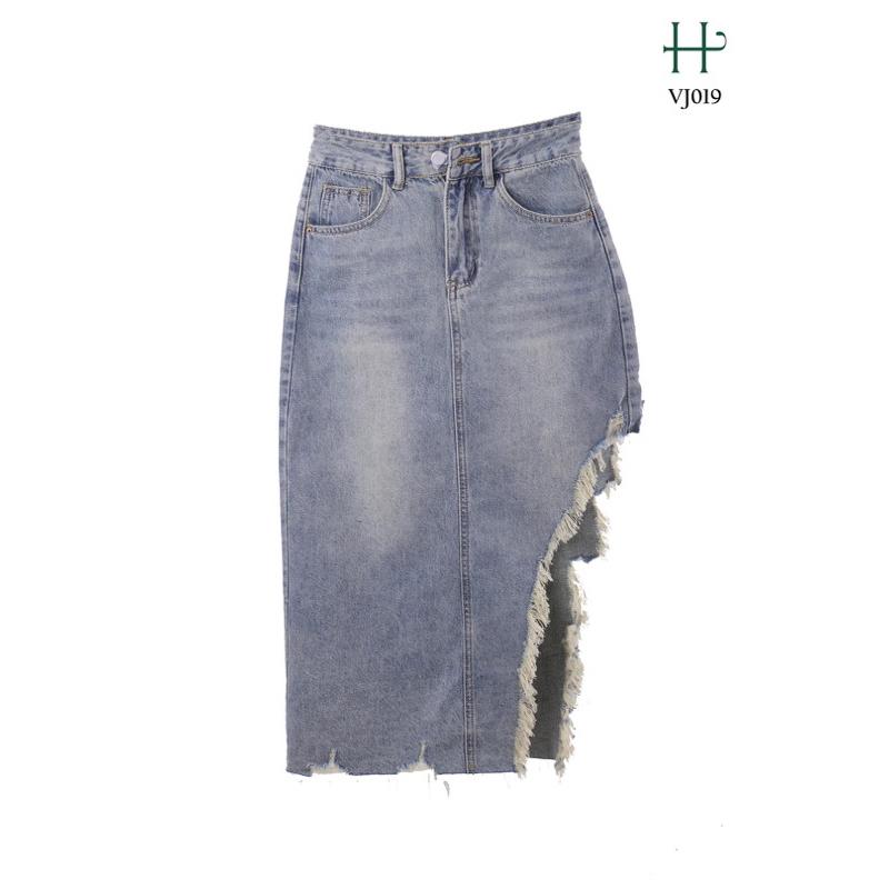 Chân váy Jeans xẻ -VJ19