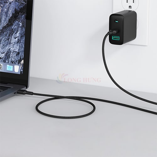 Cáp USB Type-C to Type-C Aukey Impulse Braided CC 0.9m CB-CD45 - Hàng chính hãng