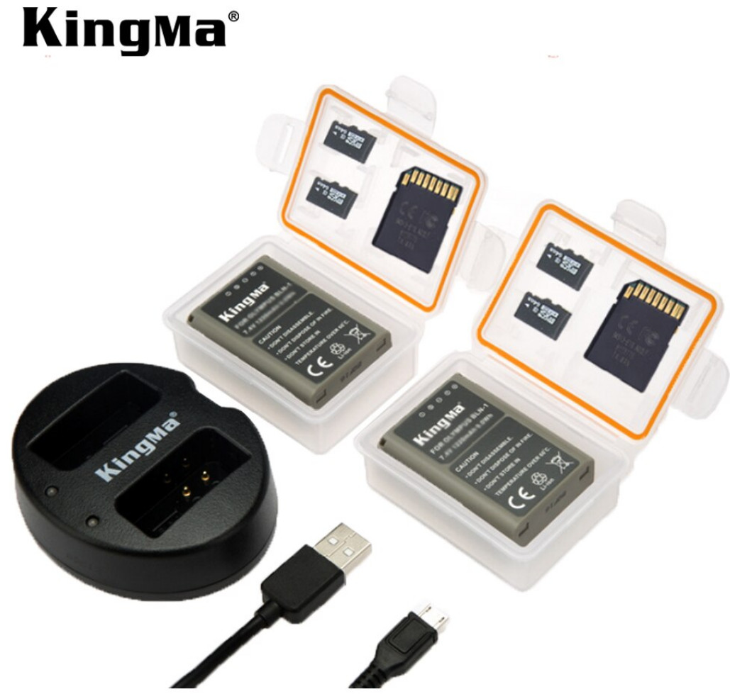 Combo 1 pin 1 sạc Kingma for Olympus BLN-1 - Hàng chính hãng