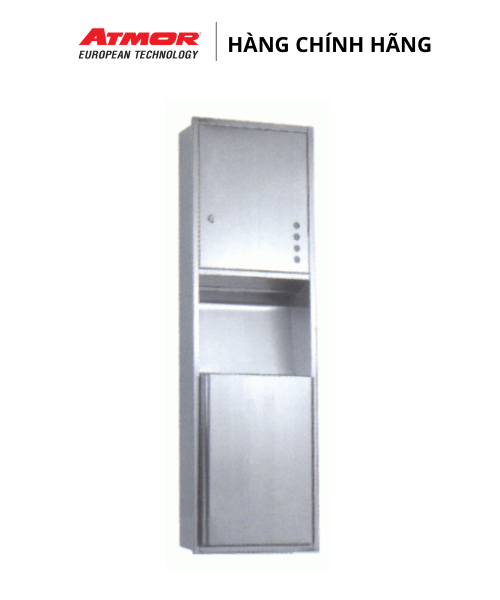 Tủ Đựng Giấy Vệ Sinh Kết Hợp Hộc Đựng Rác Cao Cấp Âm Tường ATMOR TD-8336S