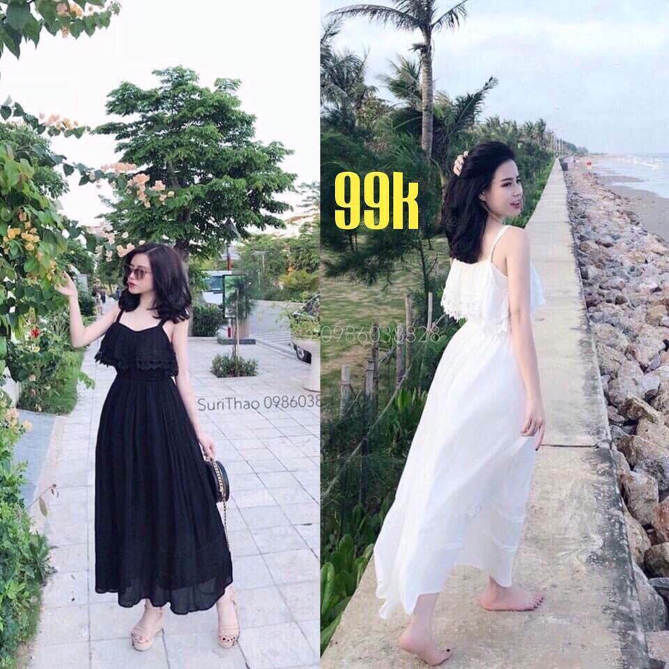 Đầm Váy Maxi voan mỏng nhẹ đi biển thời trang nữ