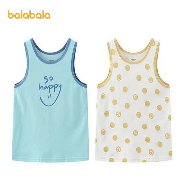 Set 2 áo ba lỗ bé trai hãng BALABALA chất cotton cực mát và đáng yêu