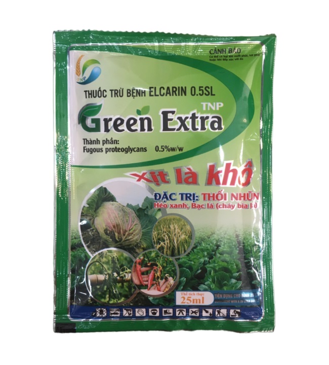 Chế phẩm sinh học trừ bệnh thối nhũn Green Extra - Xịt là khô giúp kháng và trừ bệnh Thán thư - Héo xanh - Cháy lá