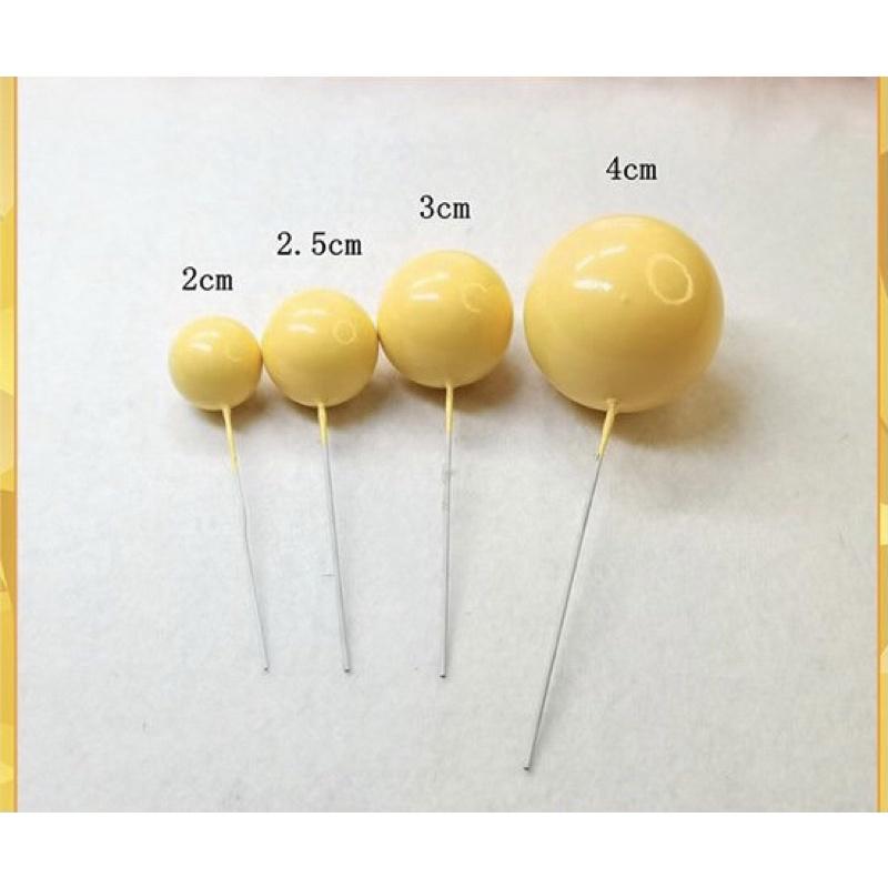Bi trang trí bánh kem, túi 40 viên 4 size 1 màu