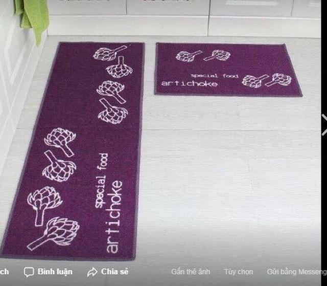 Set 2 thảm lót bếp 3D siêu đẹp