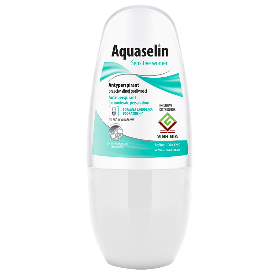 Combo Lăn Nách Dành Cho Nữ Aquaselin Sensitive Women Antiperspirant For Moderate Perspiration 50ml + Lăn Nách Dành Cho Nữ Aquaselin Insensitive Women Antiperspirant For Increased Perspiration 50ml