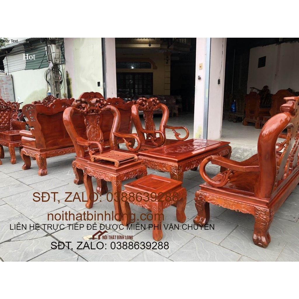 Bộ bàn ghế quốc đào tay 12 - Đồ Gỗ Bình Long 0388639288