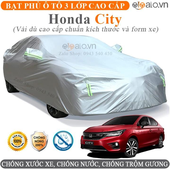 Bạt phủ xe ô tô Honda CITY 3 Lớp Cao Cấp Chống Nắng Nóng Chống Nước Chống Cháy Chống Bụi