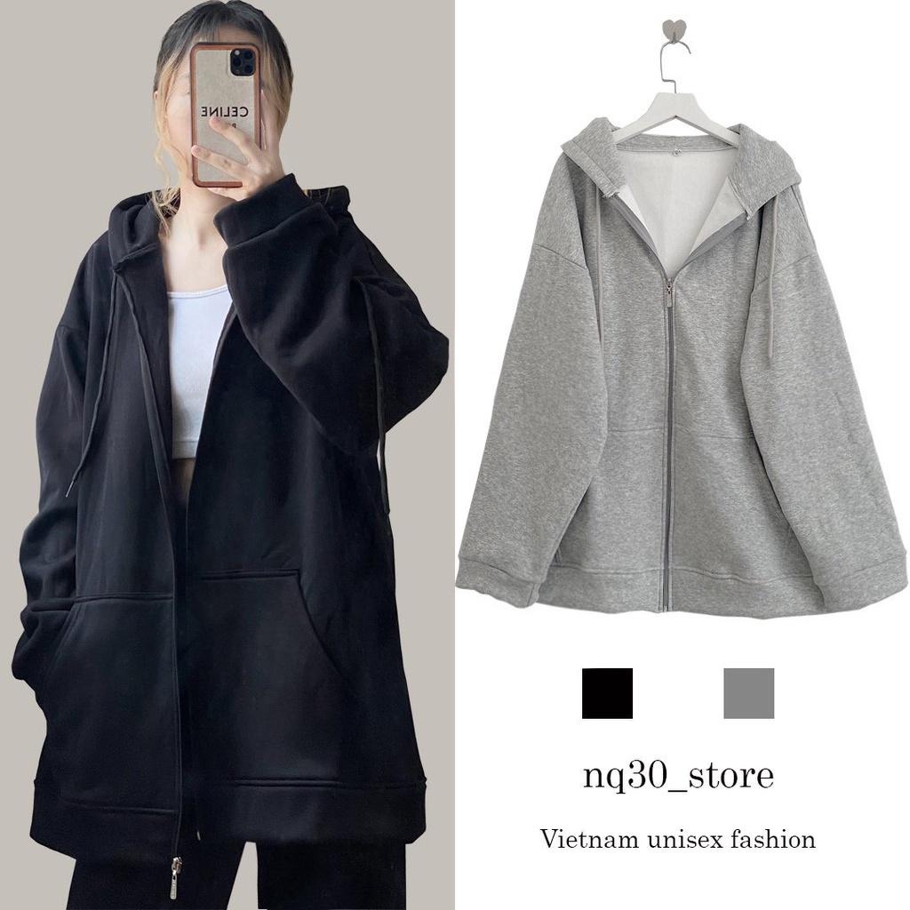 Áo Khoác Nỉ Hoodie Zip Form Rộng Nam Nữ Unisex