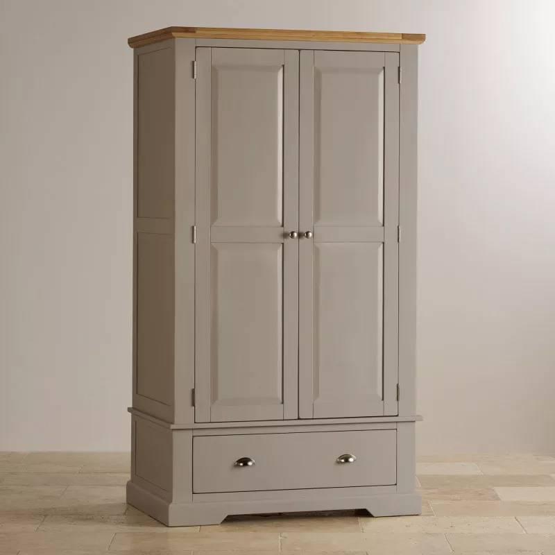 Tủ Quần Áo 2 Cánh St.Ives Gỗ Sồi Ibie BSW2STIO - Xám