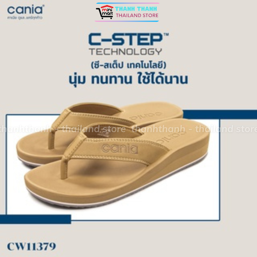 Dép nữ xỏ ngón đế cao Thái Lan CANIA CW 11379, dép nữ đi nhẹ, êm chân