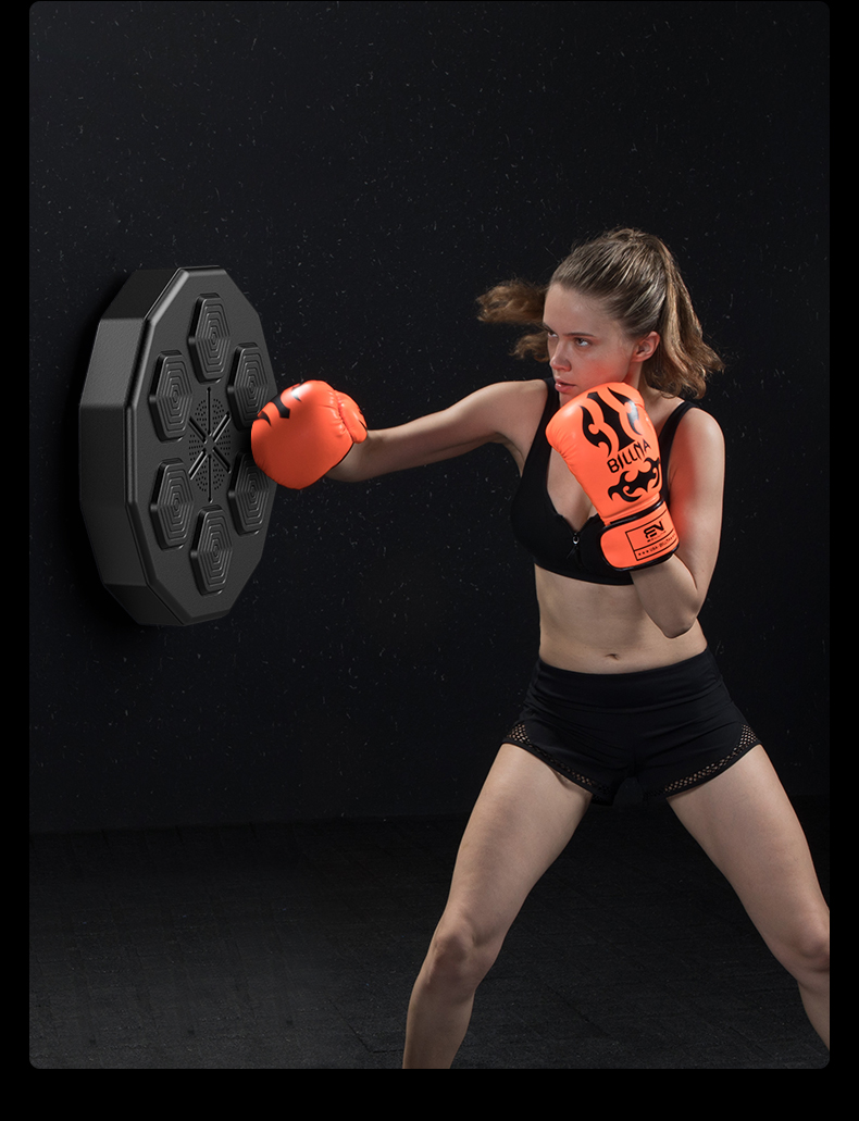 Máy tập Boxing Theo Nhạc Gắn Tường Thông Minh, Thiết Bị Tập Đấm Bốc Fitness Có Kết Nối Bluetooth