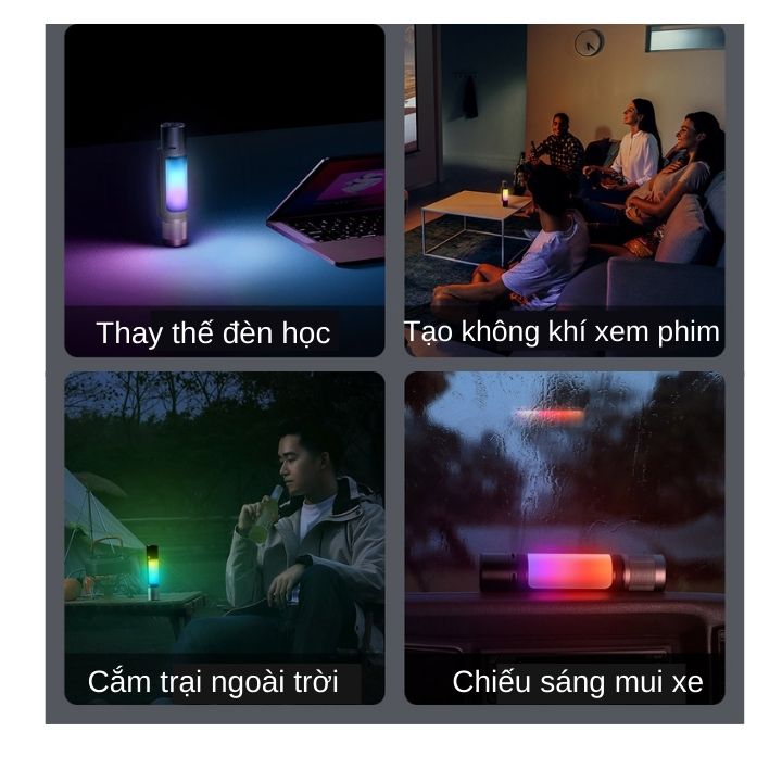 Loa bluetooth kết hợp đèn pin và sạc dự phòng đa năng 12 in 1 Thunder Music Flashlight