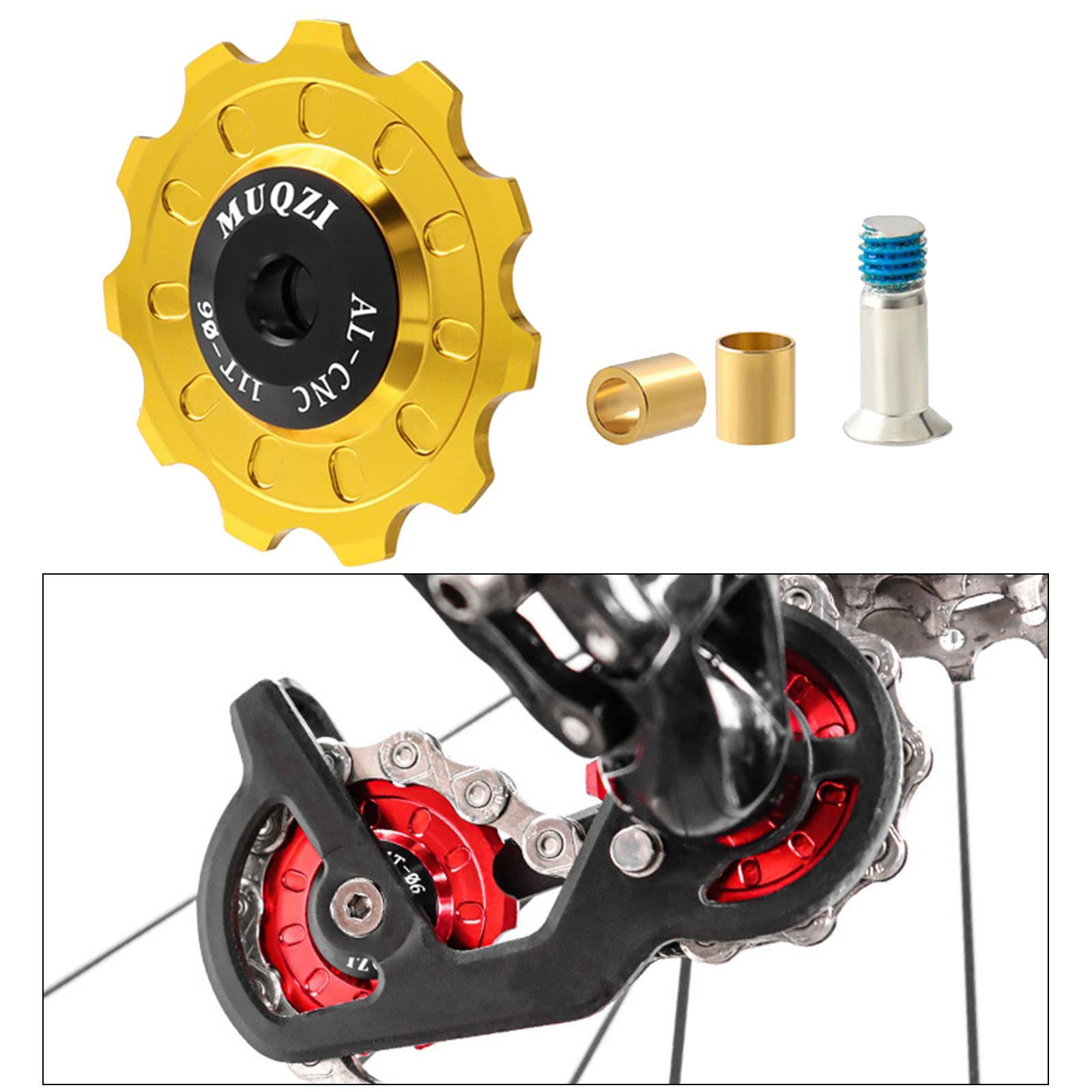 2x Bike  Wheel, Aluminum Alloy  Rear Derailleur Jockey Wheel Rear Derailleur Pulley Bike Accessories