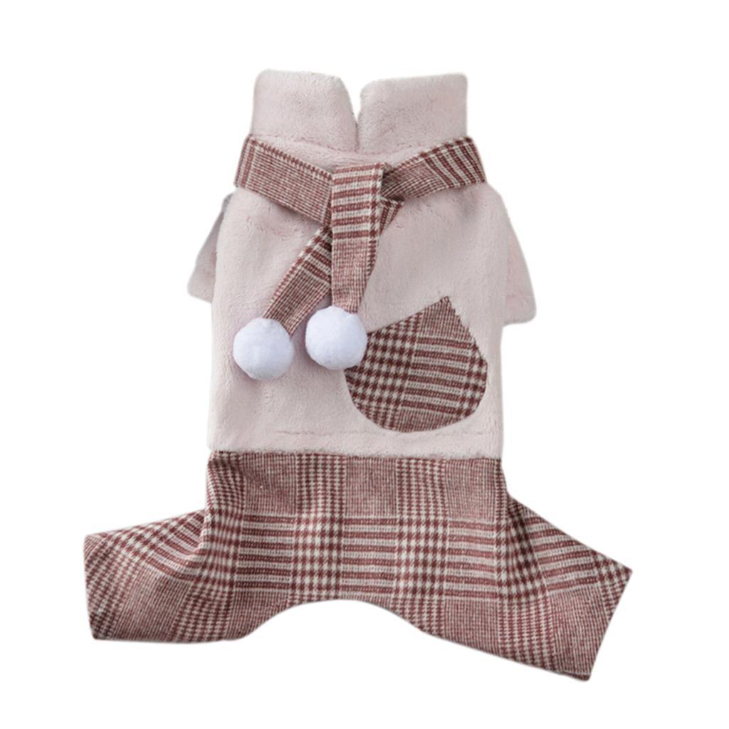 Dog coat dog hoodie clothes winter coat cotton dog clothes-pink, S